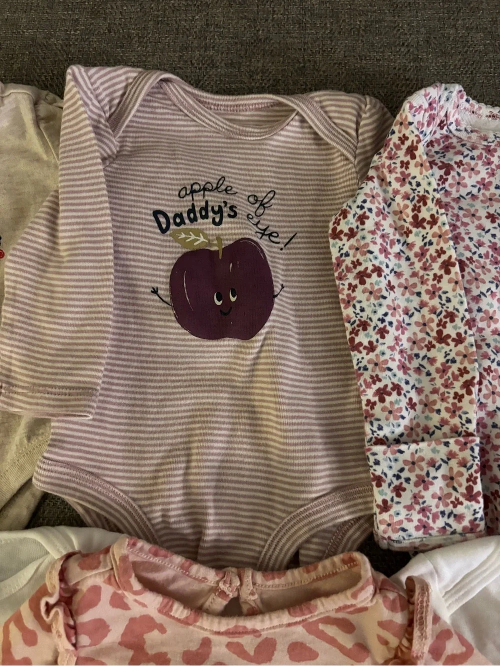 Baby Girl Long Sleeve Onesies Bundle - 0-3/3 months